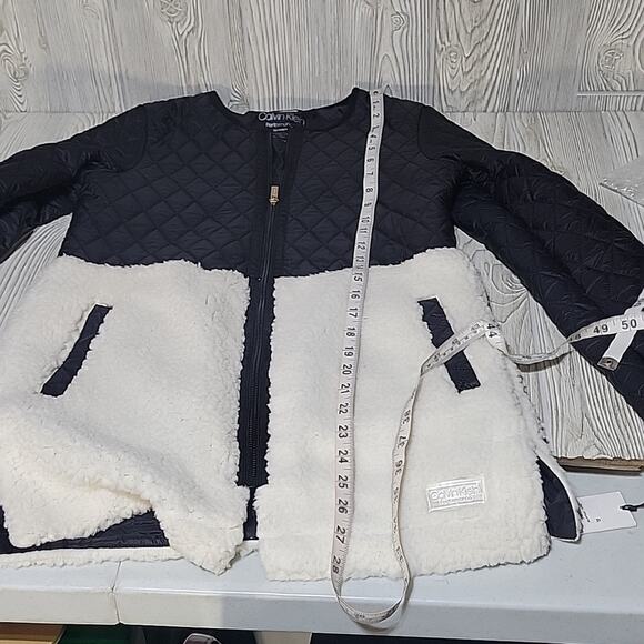 Calvin Klein Performance Colorblock Quilted Full Zip Jacket Womens XS NEW - Picture 11 of 13
